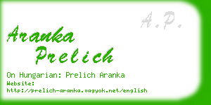 aranka prelich business card